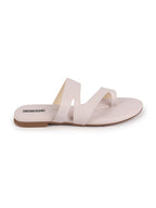 Shop Women Lavender Toe Ring Slip On Flats Slippers Online.