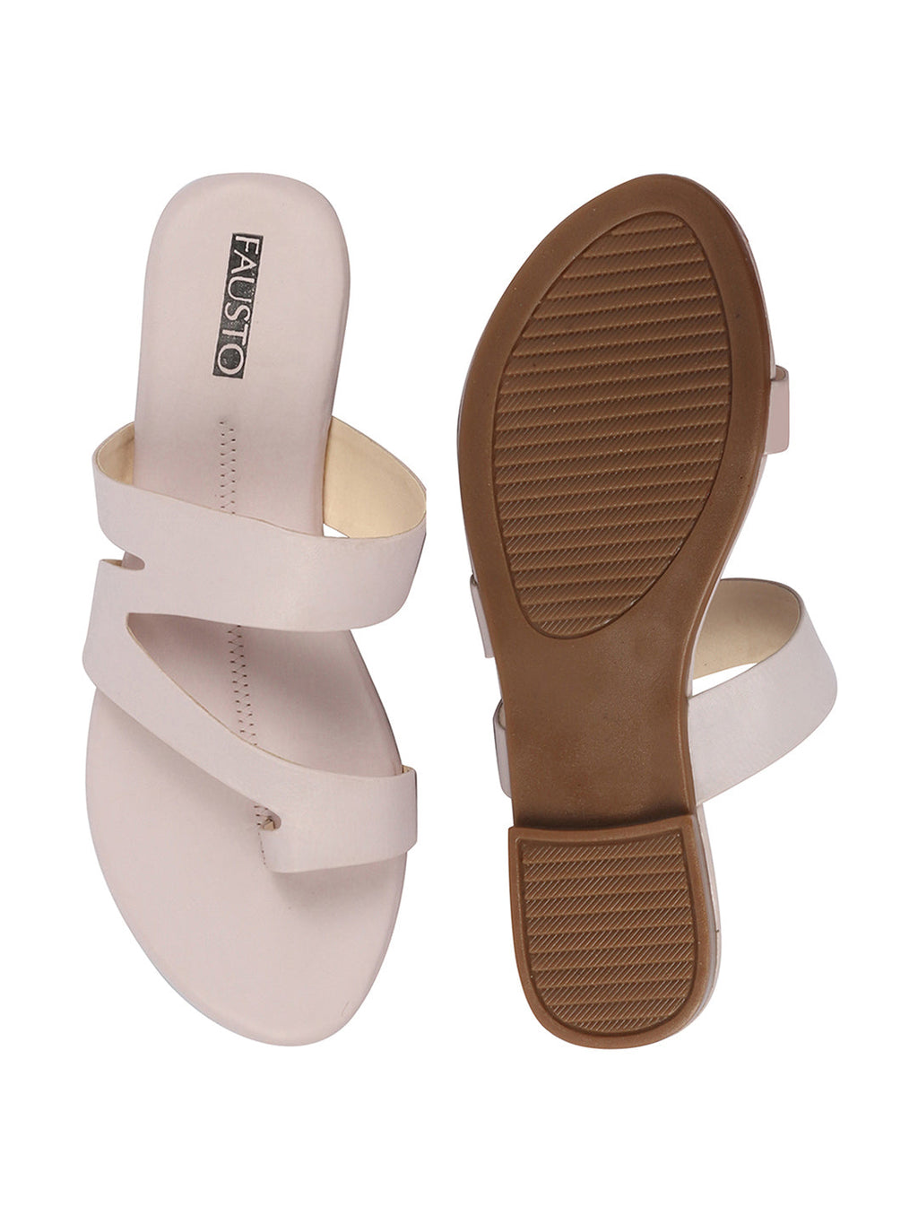 Shop Women Lavender Toe Ring Slip On Flats Slippers Online.