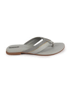 Shop Women Grey T-Strap Thong Slip On Flats Slippers Online.