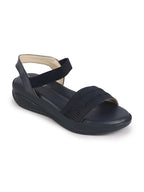 Shop Women Blue Open Toe Platform Woven Design Slip On Sandals Online.