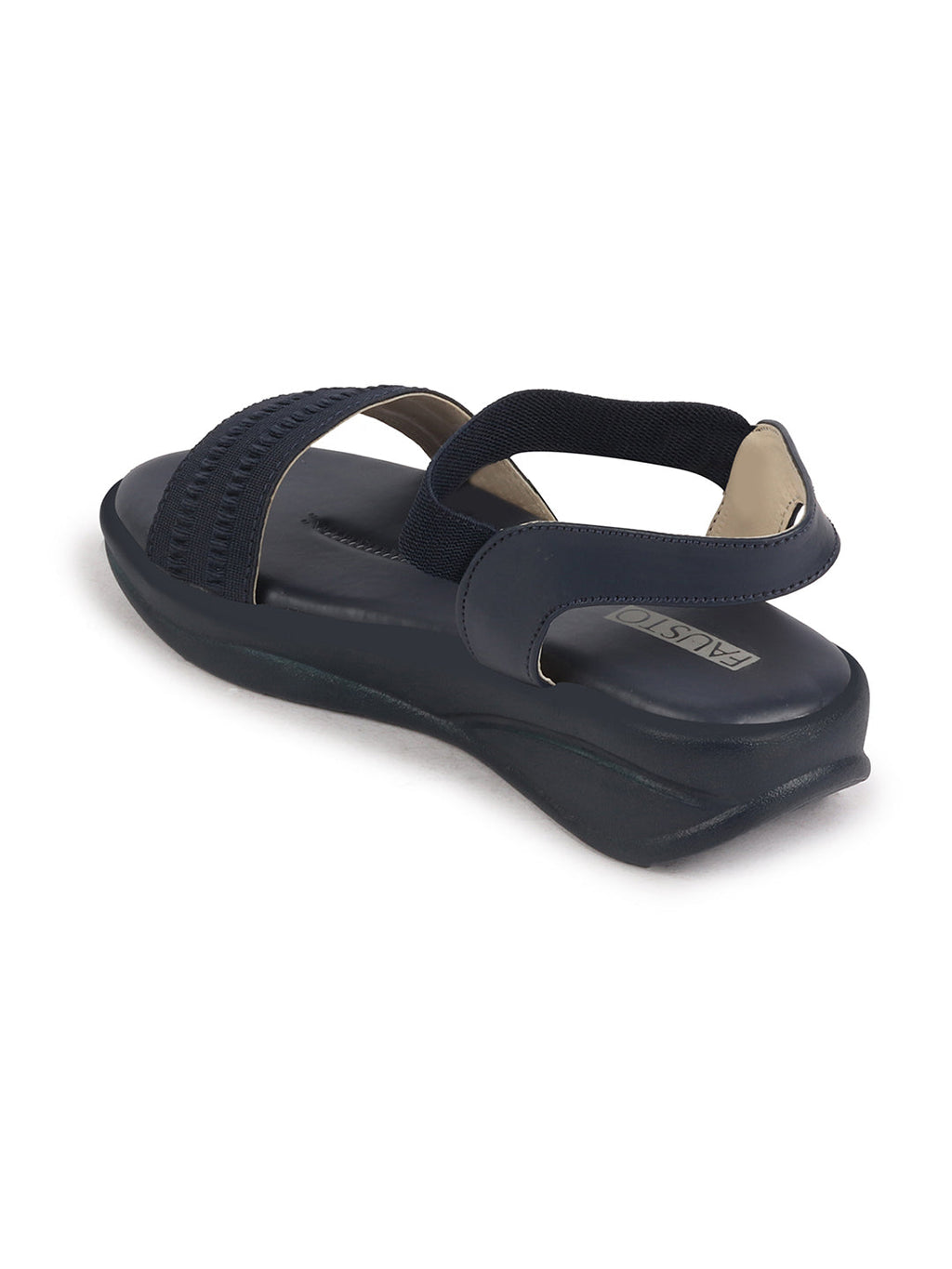 Shop Women Blue Open Toe Platform Woven Design Slip On Sandals Online.