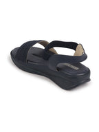 Shop Women Blue Open Toe Platform Woven Design Slip On Sandals Online.