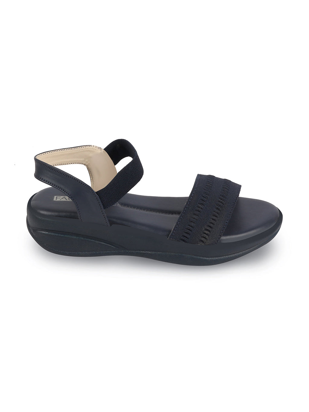 Shop Women Blue Open Toe Platform Woven Design Slip On Sandals Online.