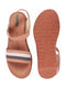 Shop Women Pink Open Toe Multi Color Strap Platform Woven Design Slip On Sandals Online.