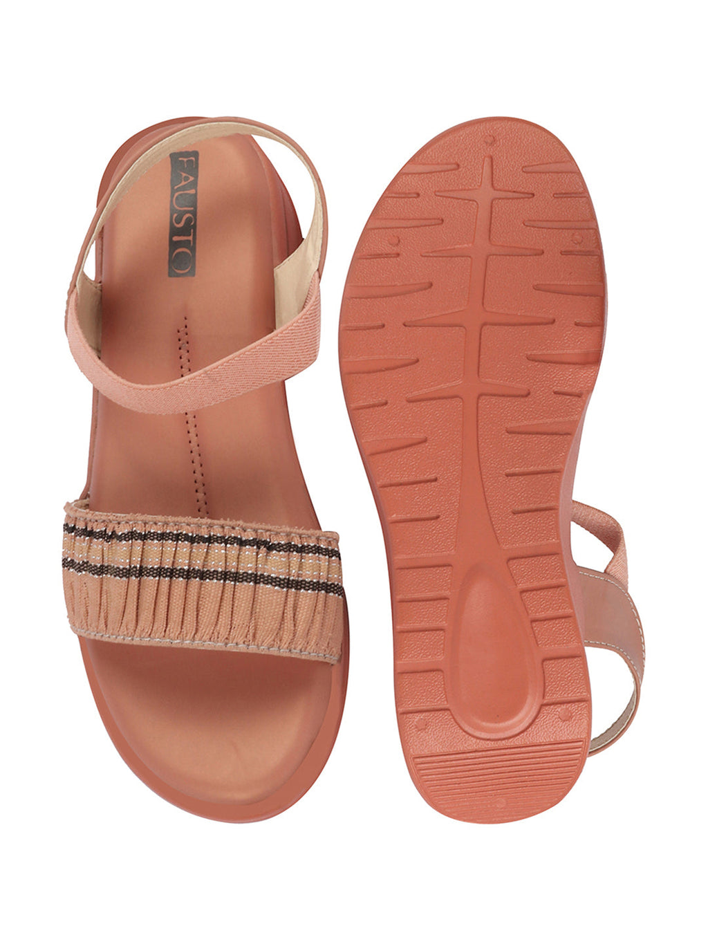Shop Women Pink Open Toe Multi Color Strap Platform Woven Design Slip On Sandals Online.
