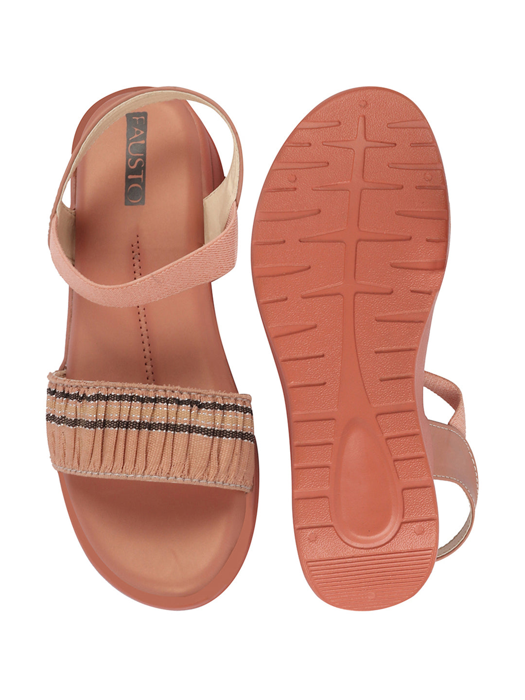 Shop Women Pink Open Toe Multi Color Strap Platform Woven Design Slip On Sandals Online.