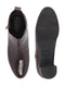 Women Brown Flared Heel Mid Top Leopard Print Embossed Design Side Zipper Classic Boots