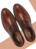 Men Tan Lace Up Welted Oxford Shoes