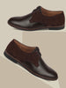 Men Brown Formal Leather Lace Up Oxford Shoes with TPR Welted Sole