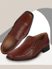Men Tan Formal Leather Slip On Shoes with Shock Absorber TPR Sole