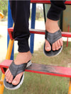 Men Black Phylon Sole Flexible Ultrasoft Outdoor & House Slippers