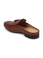 Shop Men Tan Back Open Tassle Leather Slip On Shoes Online.