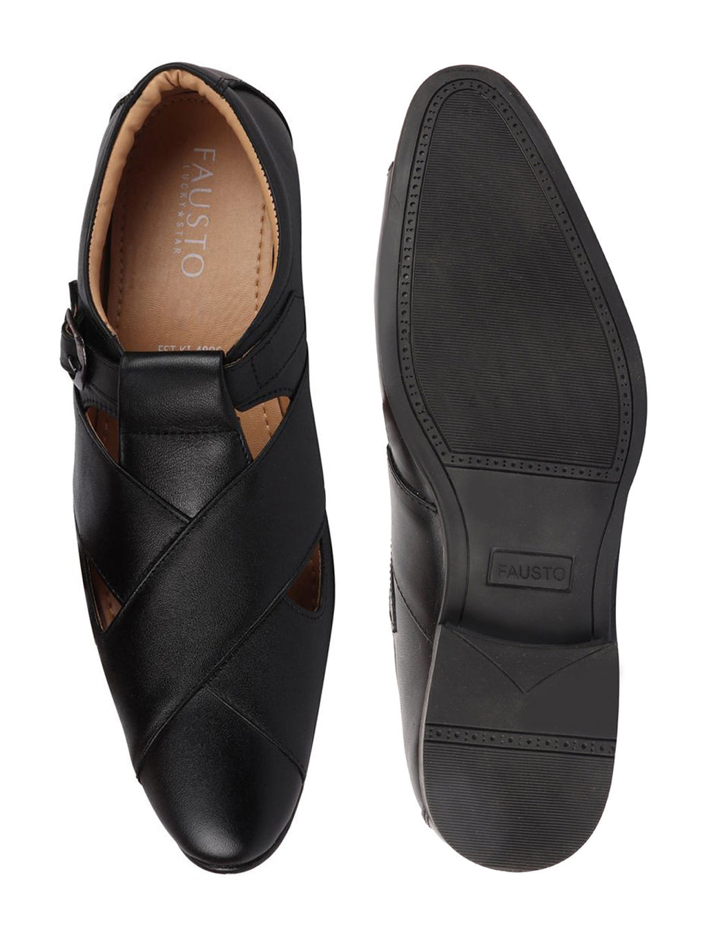 shop men black peshawari leather sandals online.