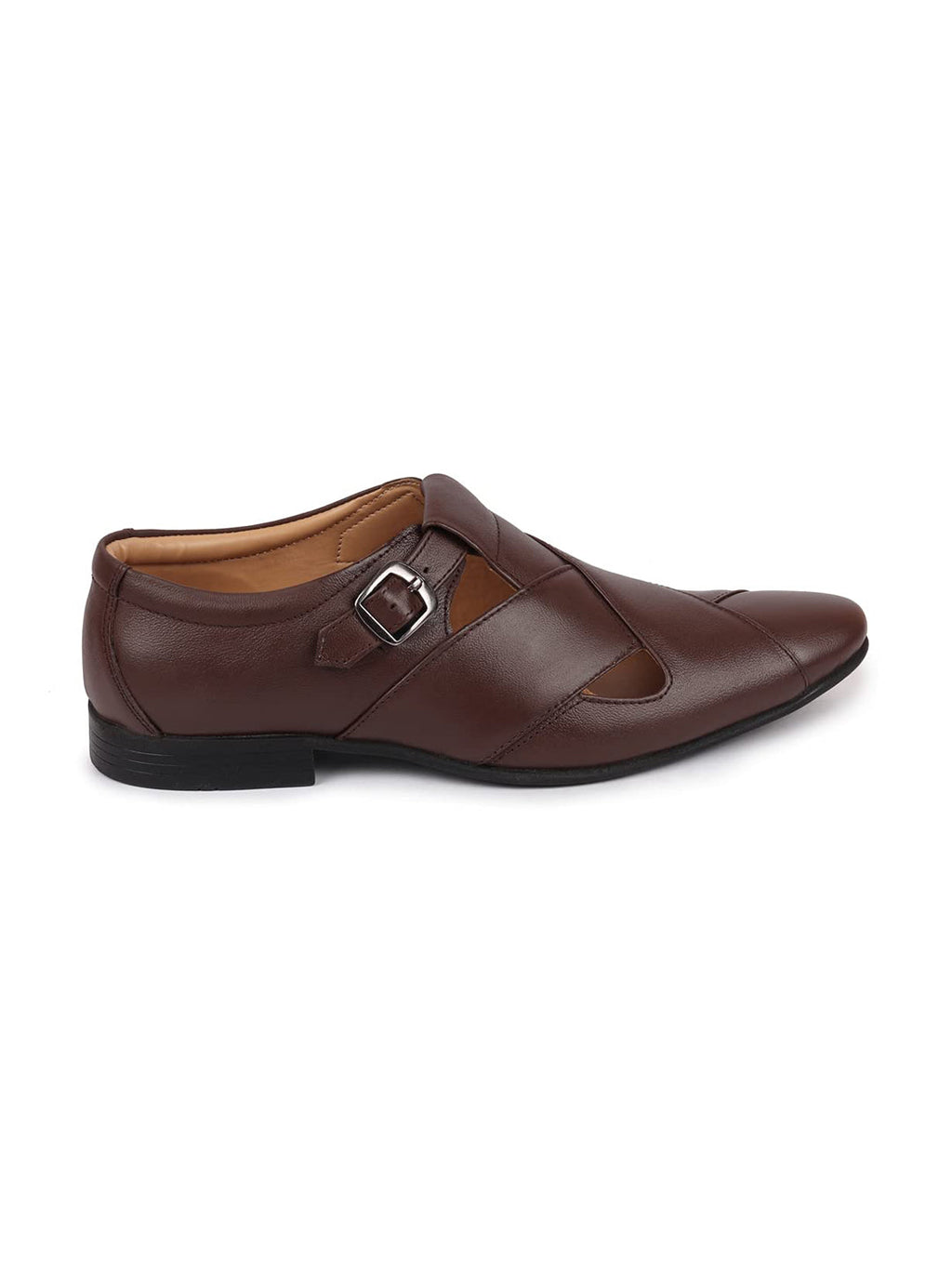 Shop Men Brown Peshawari Leather Sandals Online.
