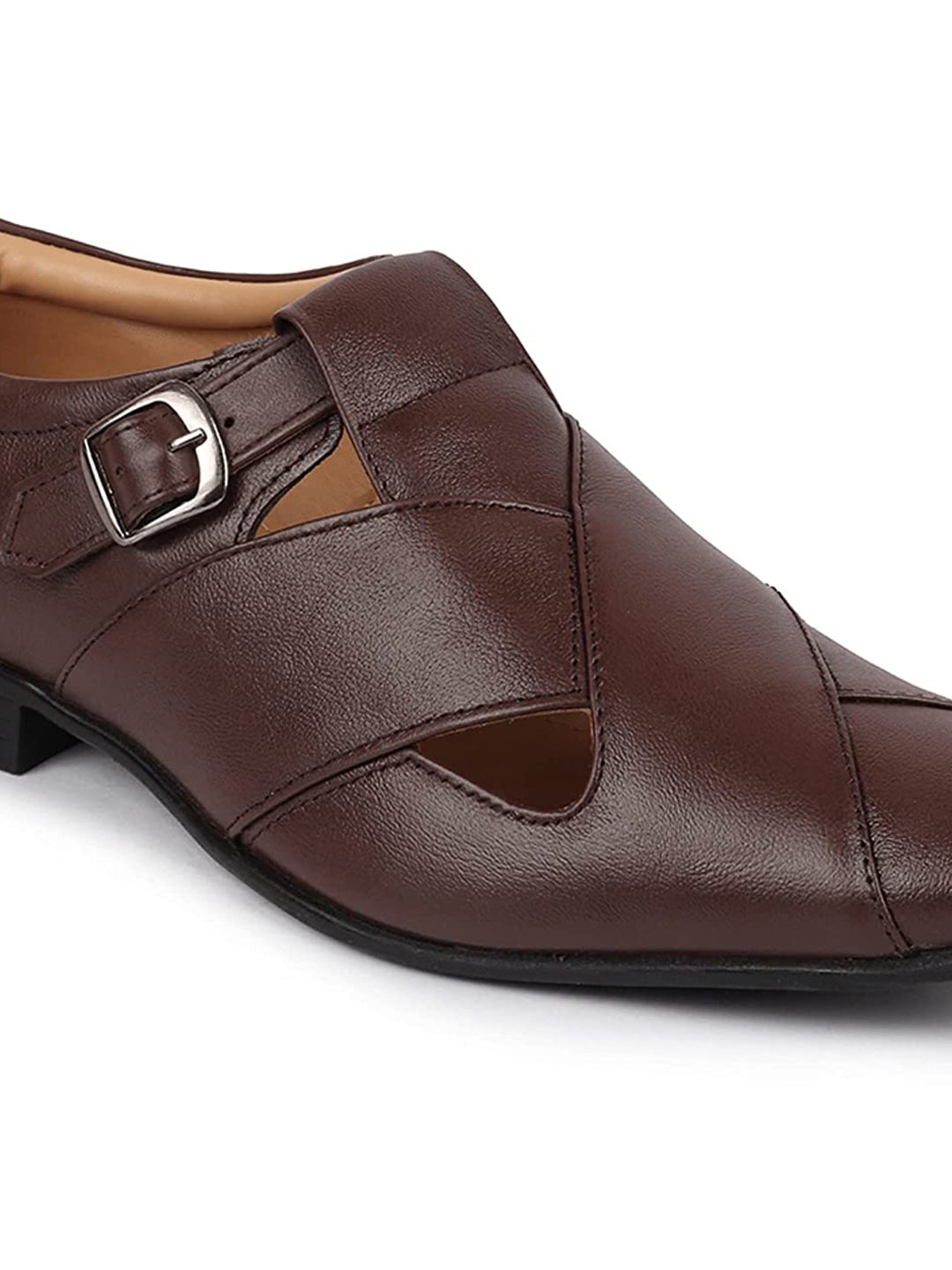 Shop Men Brown Peshawari Leather Sandals Online.
