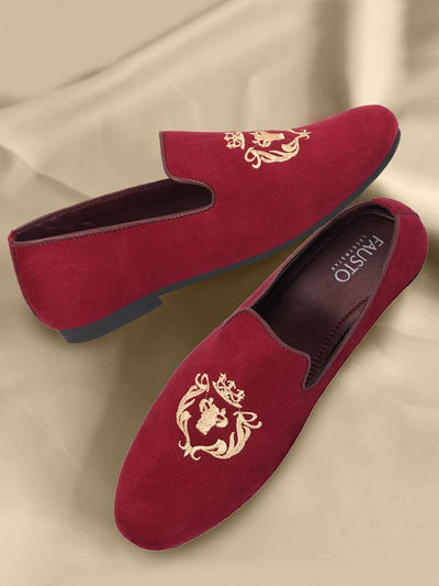 Dress Shoes Red Velvet Loafers Versace Loafers Red Shop Men