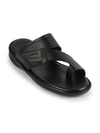 Shop Men Black Daily Indoor Outdoor Multi Strap Slip On Toe Ring Slipper Online.