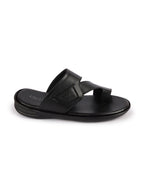 Shop Men Black Daily Indoor Outdoor Multi Strap Slip On Toe Ring Slipper Online.