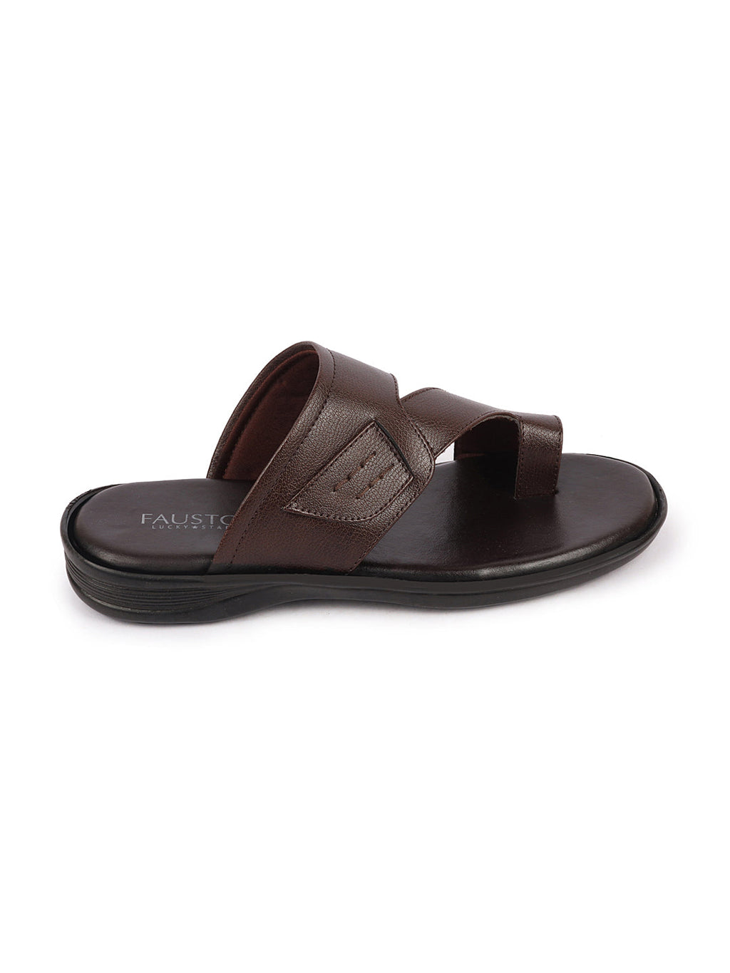 Shop Men Brown Daily Indoor Outdoor Multi Strap Slip On Toe Ring Slipper Online.