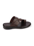 Shop Men Brown Daily Indoor Outdoor Multi Strap Slip On Toe Ring Slipper Online.