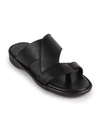 Shop Men Black Daily Indoor Outdoor Multi Strap Toe Ring Slip On Slipper Online.