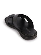 Shop Men Black Daily Indoor Outdoor Multi Strap Toe Ring Slip On Slipper Online.
