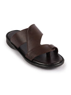 Shop Men Brown Daily Indoor Outdoor Multi Strap Toe Ring Slip On Slipper Online.