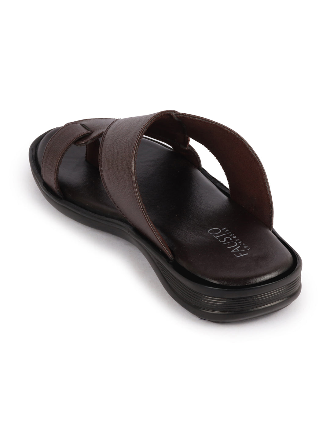 Shop Men Brown Daily Indoor Outdoor Multi Strap Toe Ring Slip On Slipper Online.