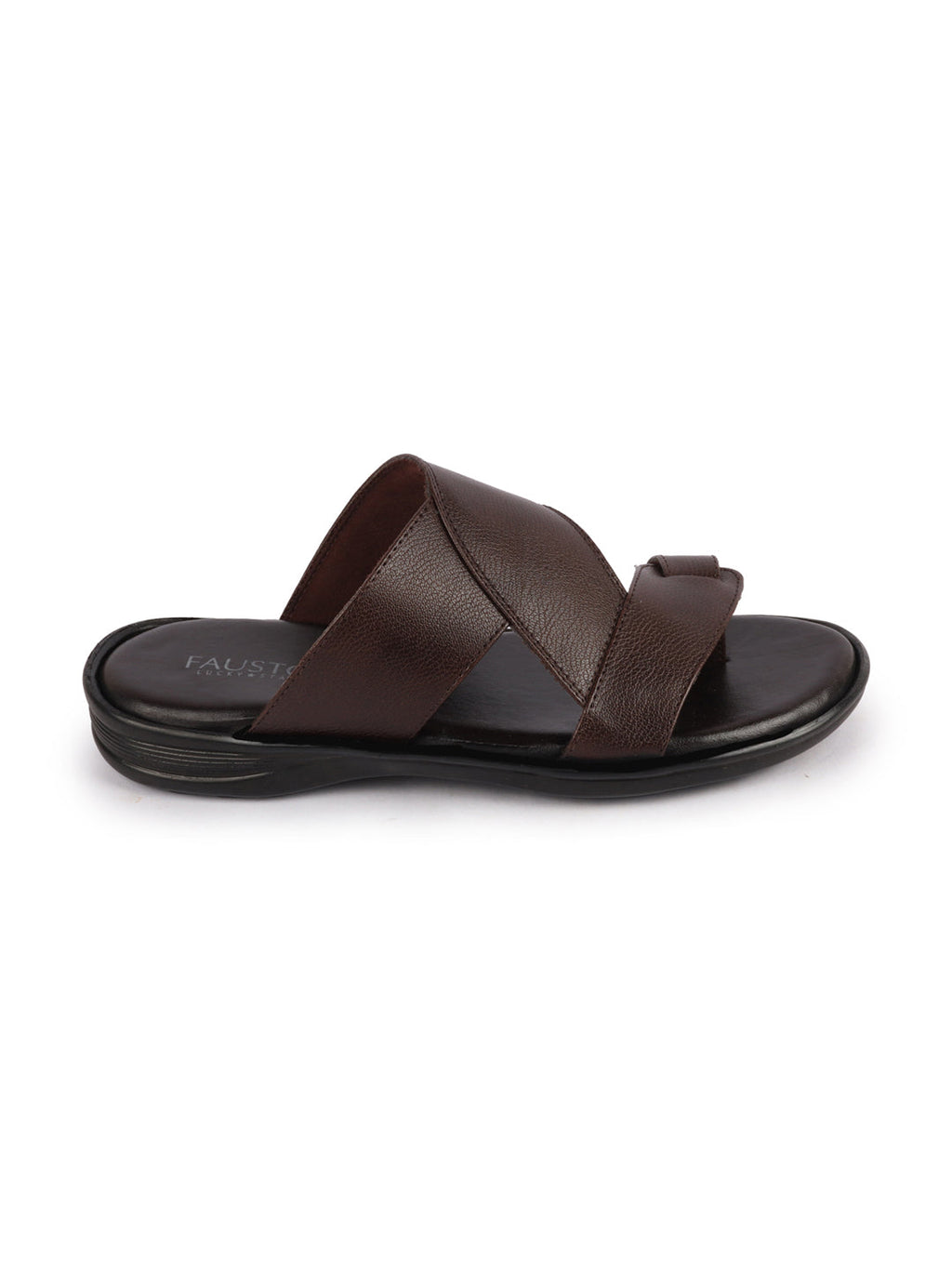 Shop Men Brown Daily Indoor Outdoor Multi Strap Toe Ring Slip On Slipper Online.
