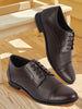 Men Brown Formal Office Textured Design Cap Toe Genuine Leather Lace Up Shoes