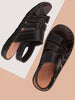 Men Brown Casual Hook & Loop Sandals