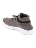 Men Grey Sports Lace-Up Outdoor Running Shoes