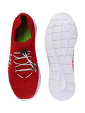 Men Red Sports Lace-Up Walking Shoes