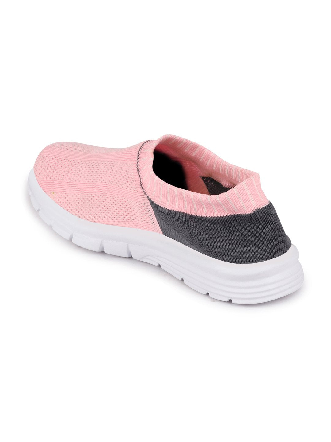 Shop Women Pink/Black Sports Slip-On Walking Shoes Online.