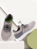Women Light Grey Sports Lace-Up Outdoor Running Shoes