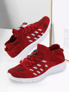 Men Red Sports Lace-Up Running Shoes