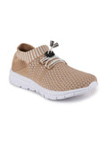 Women Beige Sports Lace-Up Outdoor Running Shoes