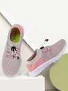 Women Grey/Pink Sports Lace-Up Outdoor Running Shoes