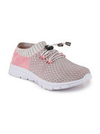 Shop Women Grey/Pink Sports Lace-Up Outdoor Running Shoes Online.