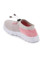 Shop Women Grey/Pink Sports Lace-Up Outdoor Running Shoes Online.