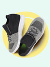 Men Grey Sports & Outdoor Lace Up Running Shoes