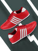 Men Red Classic Lace Up Sneakers
