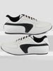 Men White Trendy Lace Up Sneakers