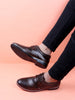 Men Brown Formal Lace Up Oxford Shoes with TPR Welted Sole