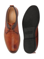men camel formal lace up oxford shoes with tpr welted sole