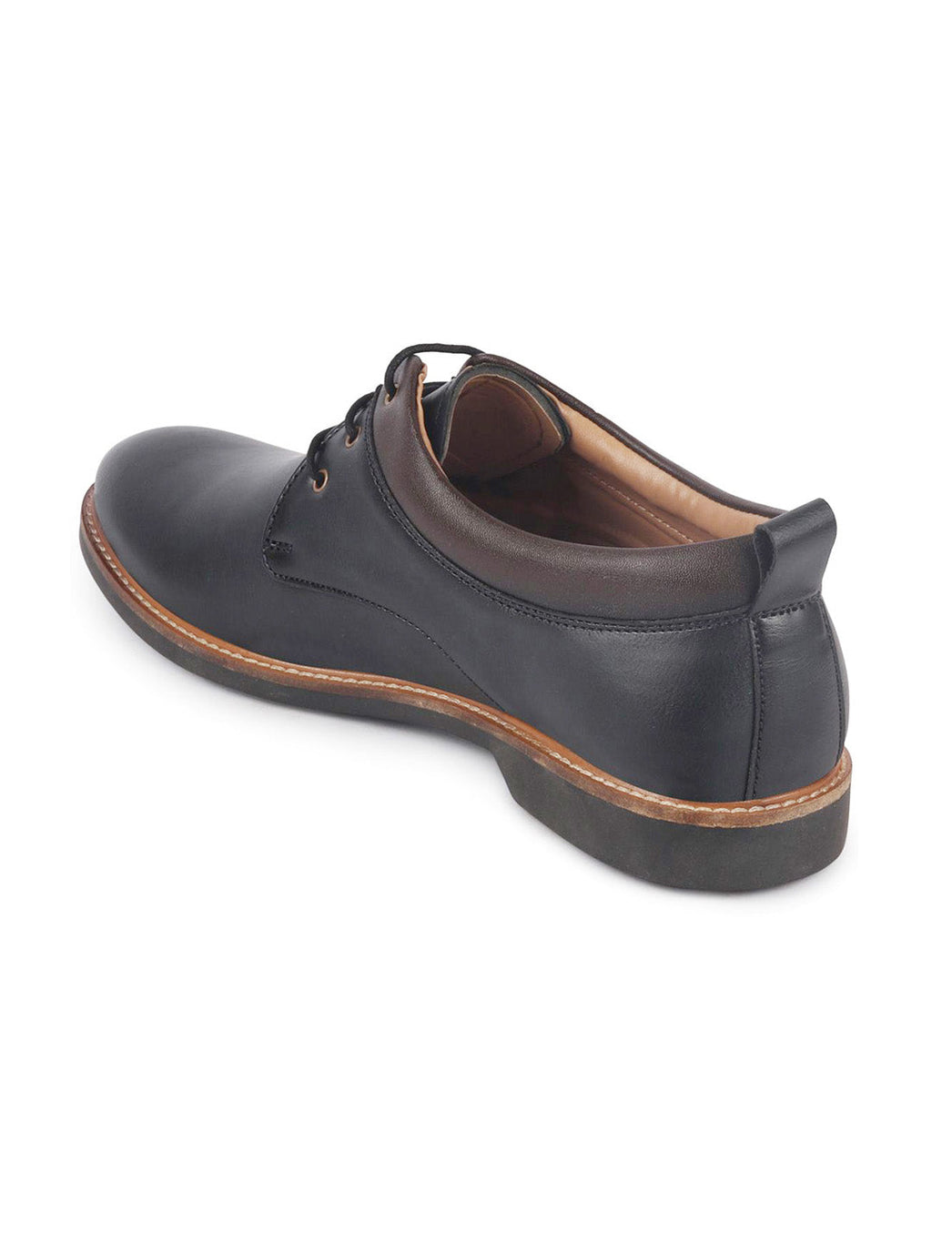 men navy blue formal lace up oxford shoes with tpr welted sole