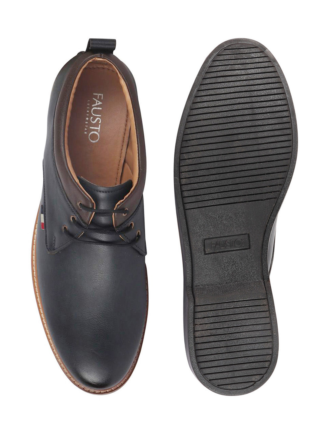 men navy blue formal lace up oxford shoes with tpr welted sole