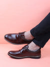 Men Tan Formal Lace Up Oxford Shoes with TPR Welted Sole