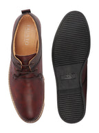 men tan formal lace up oxford shoes with tpr welted sole