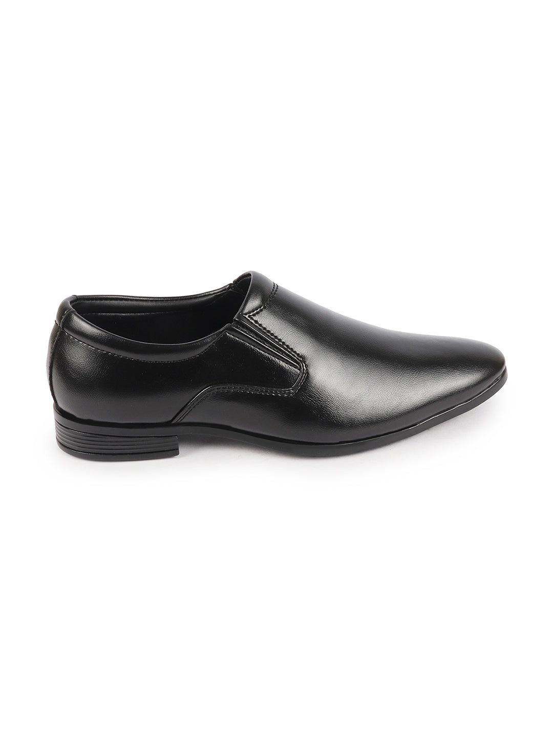 Shop Men Black Formal Office Meeting Slip On Shoes Online.